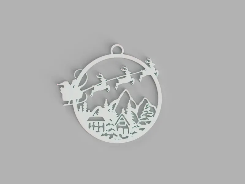 Santa Christmas Ornament