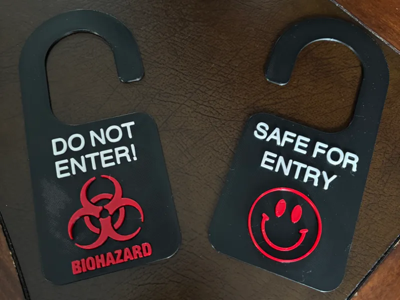 Door Hanger - Bio Hazard - Front Plate