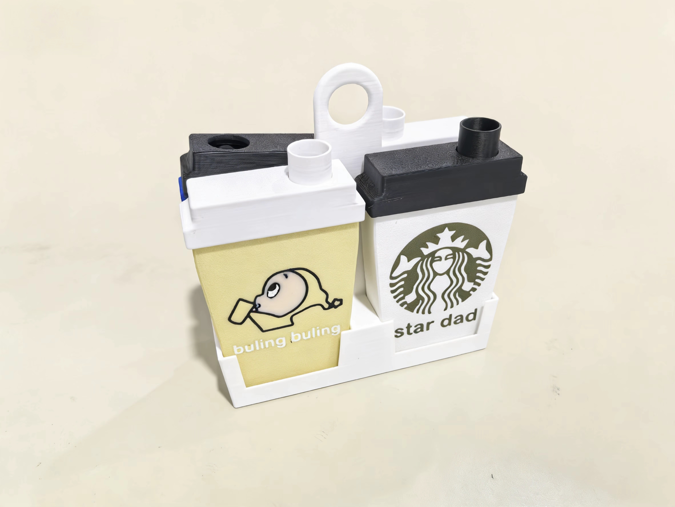 Miniatura 5 do modelo 3D 喜茶奶茶杯豆铲——星星联名款