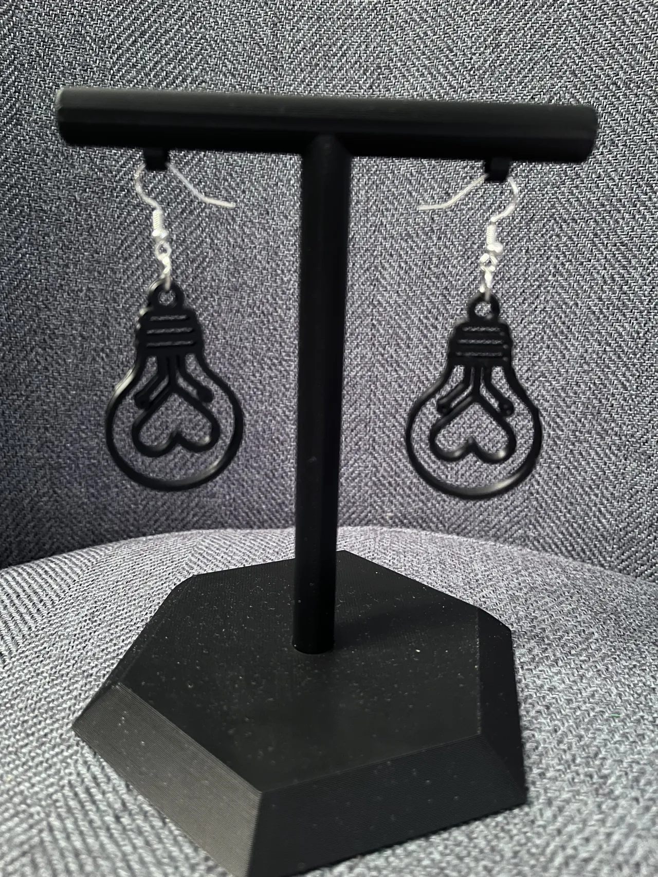 Heartwired Lightbulb Earrings - Fast Print view 2