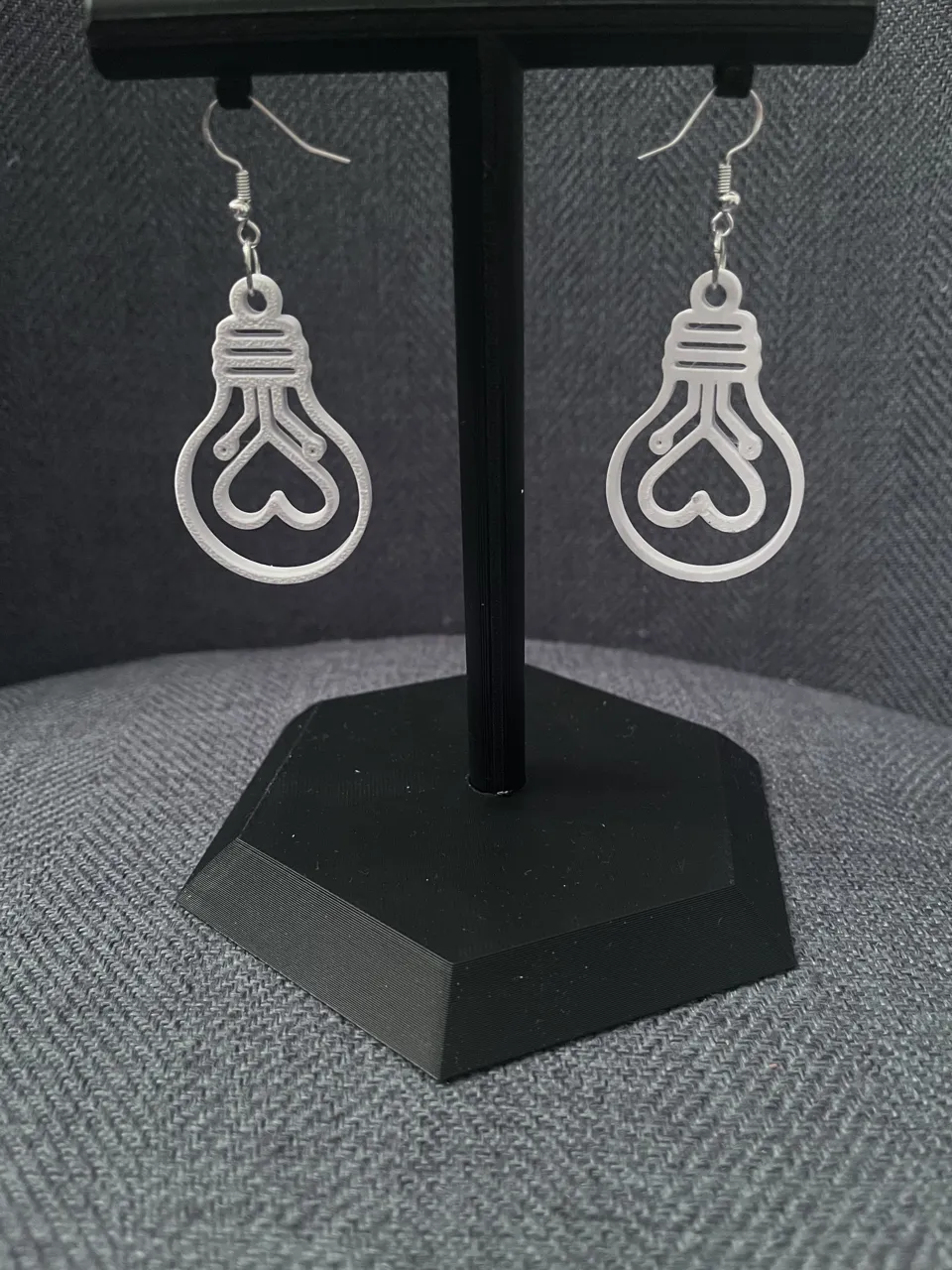 Heartwired Lightbulb Earrings - Fast Print view 4
