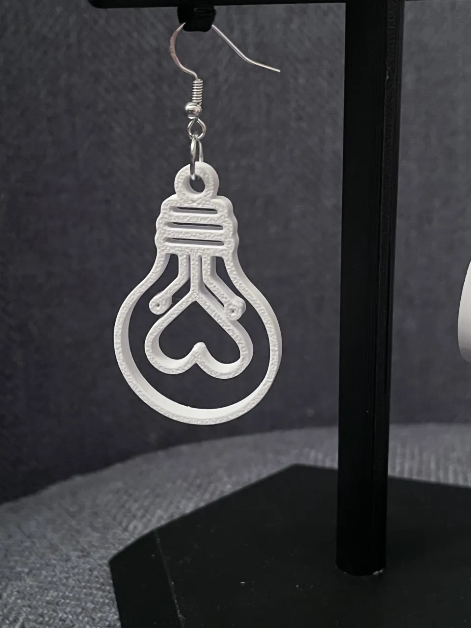 Heartwired Lightbulb Earrings - Fast Print view 3