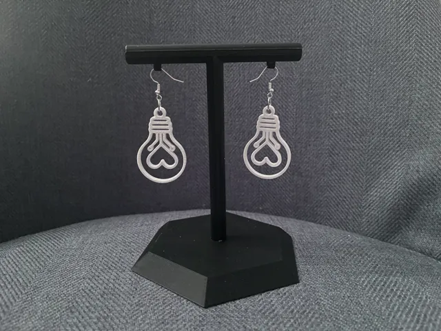 Heartwired Lightbulb Earrings - Fast Print