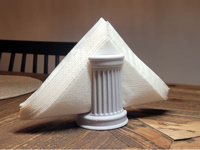 Roman/Greek/Antique column style tissue holder