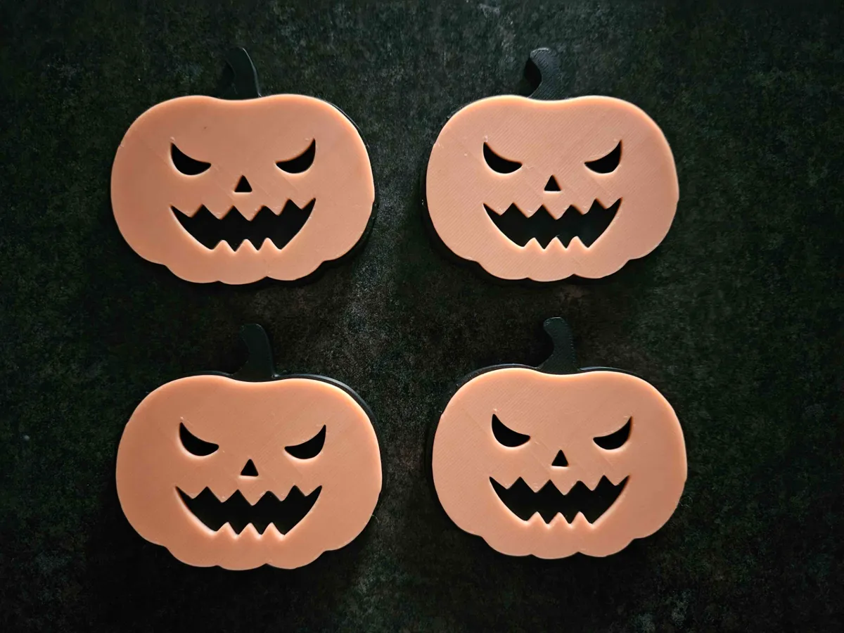 Pumpkin Magnet with glow in the dark - Free 3D Print Model - MakerWorld