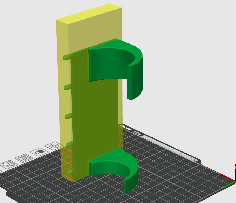 Miniatura 4 do modelo 3D 手电钻洞洞板支架（16，25，宜家）