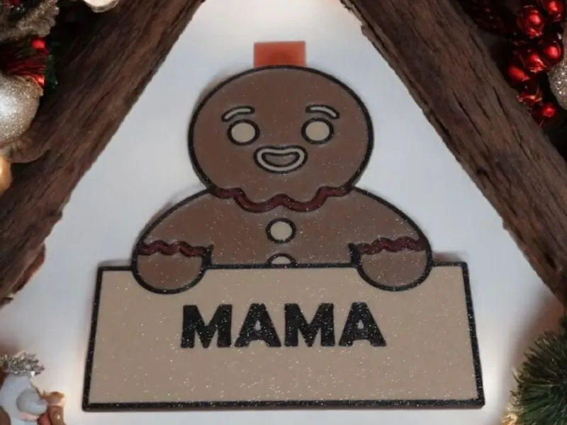 Adorno Navideño muñeco de jengibre personalizable