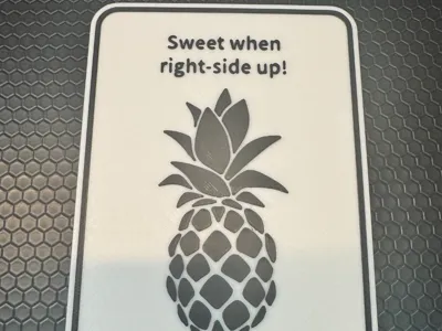 Interactive Flip Pineapple Sign - "Sweet & Wild"
