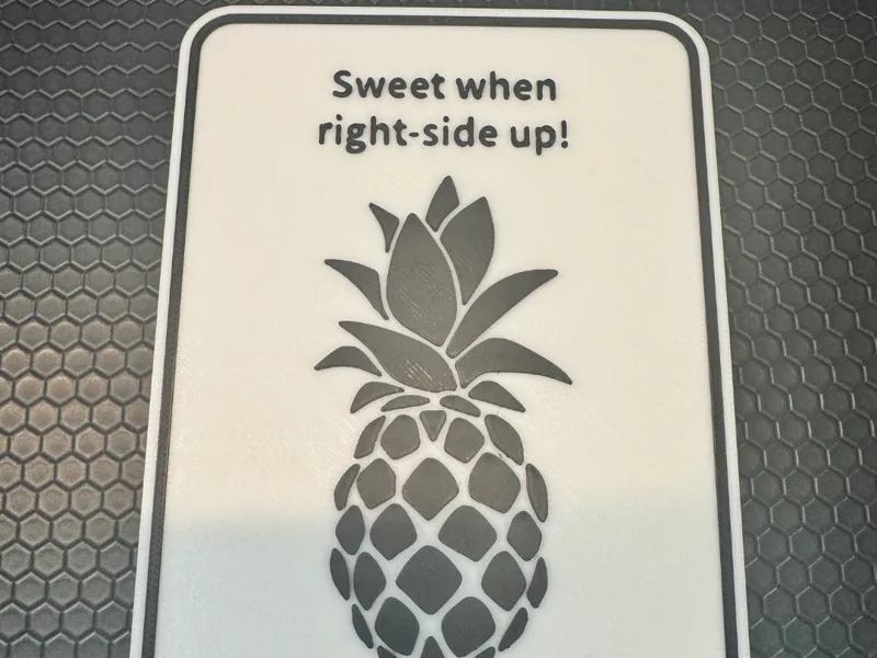 Interactive Flip Pineapple Sign - "Sweet & Wild"