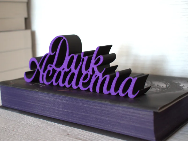 Dark Academia Bookshelf sign