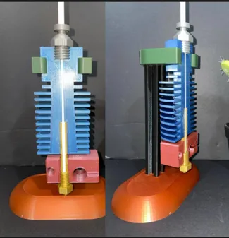 maqueta para enseñanza de un hotend v6