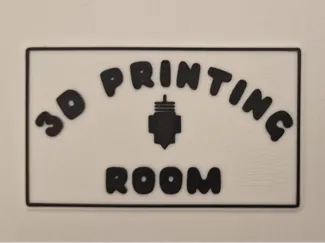 Door plate - 3D PRINTING ROOM