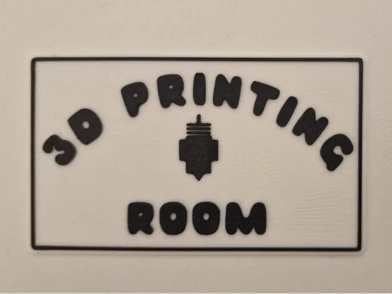 Door plate - 3D PRINTING ROOM