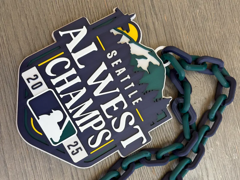 Seattle Mariners 2025 AL West Champs Oversize Logo