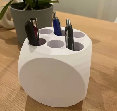 Minimalistic Dice Pen Holder