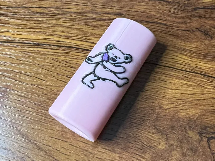 Grateful Dead Bear Lighter Cover (Pink)