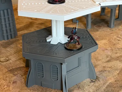 Sci Fi Gaming Terrain Hex Shaped Station