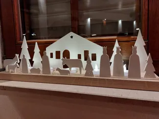 Weihnachtskrippe modern, Krippenfiguren für Brett