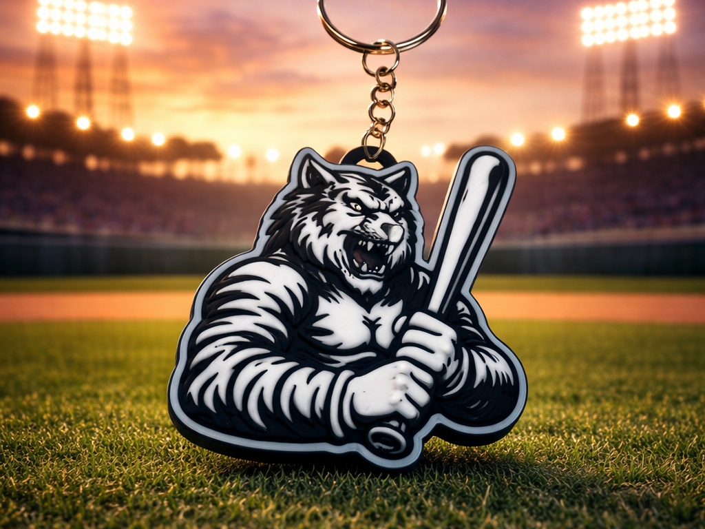 tiger Baseball keychain