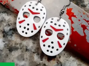 friday 13th earrings stud view 2