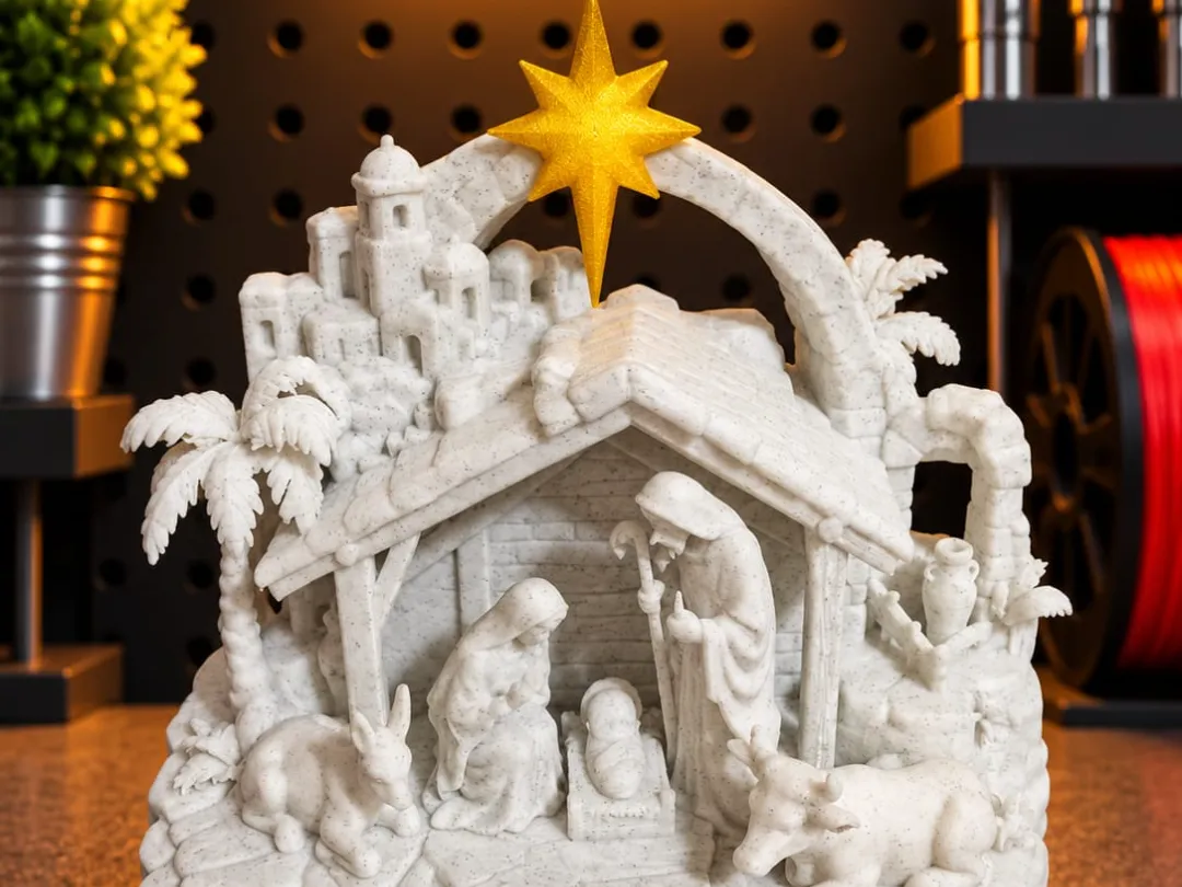 Nativity Sample Nativity Scene Star of Bethlehem - / - Christmas Diorama - Free 3D ...