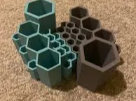 modular desk organiser with built in pencil holdrs