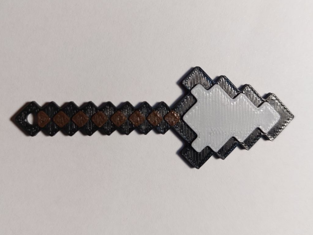 Minecraft spear Keychain