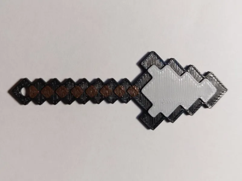 Minecraft spear Keychain