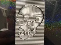 Carte illusion d'optique tête de mort — photo 4
