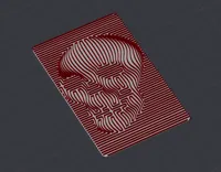 Carte illusion d'optique tête de mort — photo 3