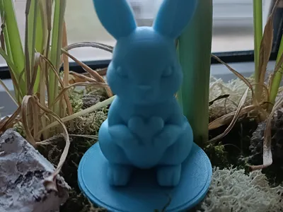 Cute Bunny Holding Heart