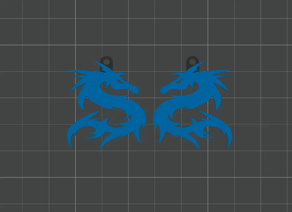 Dragon Earrings view 2