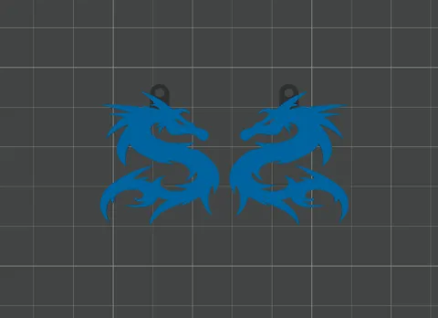 Dragon Earrings view 2