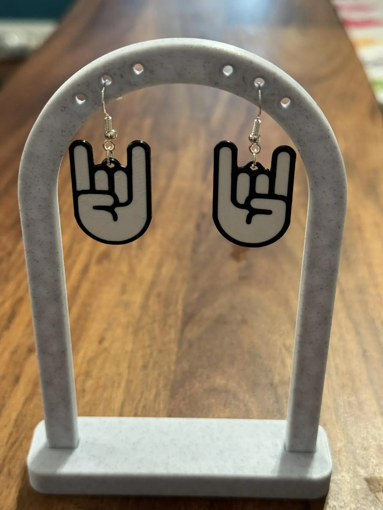 Rock n roll dangle earrings view 4