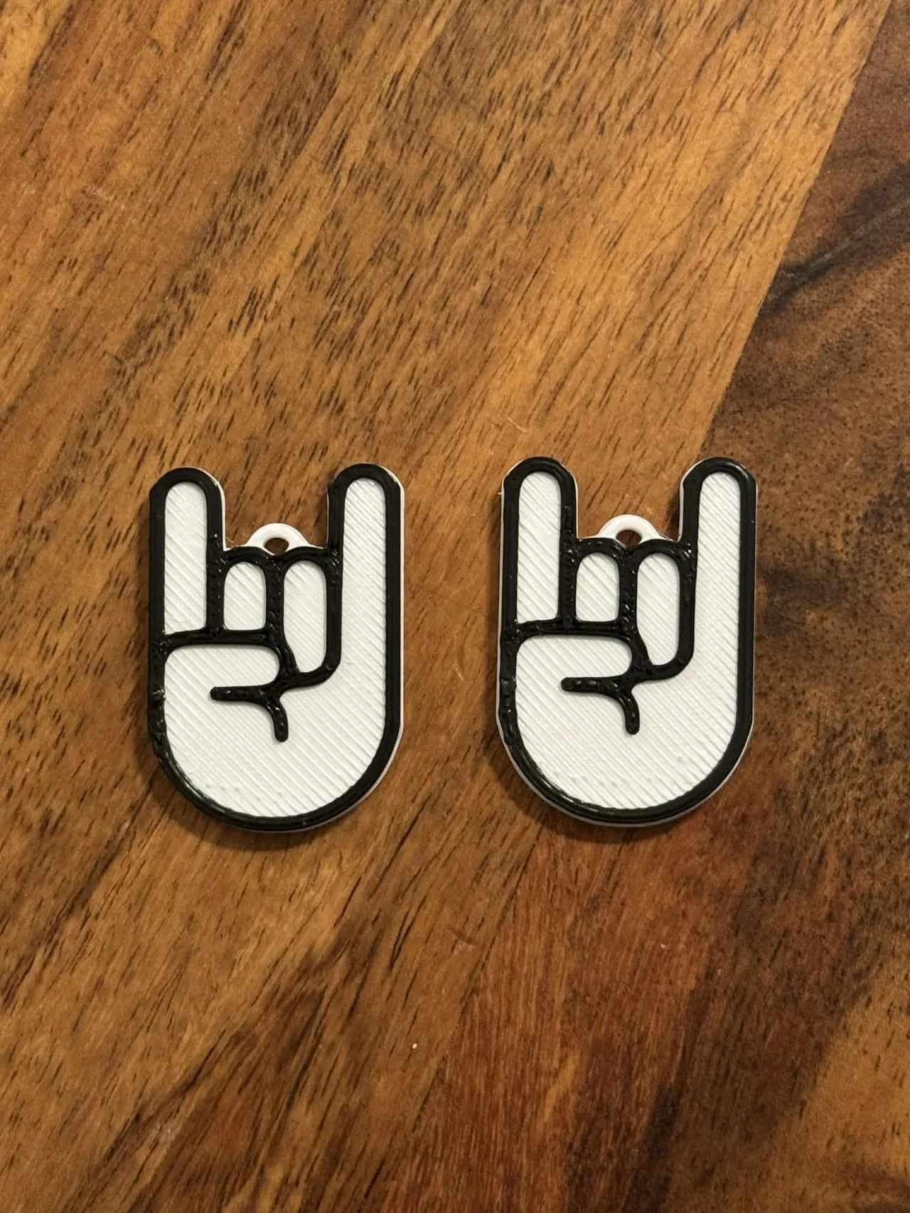 Rock n roll dangle earrings view 2