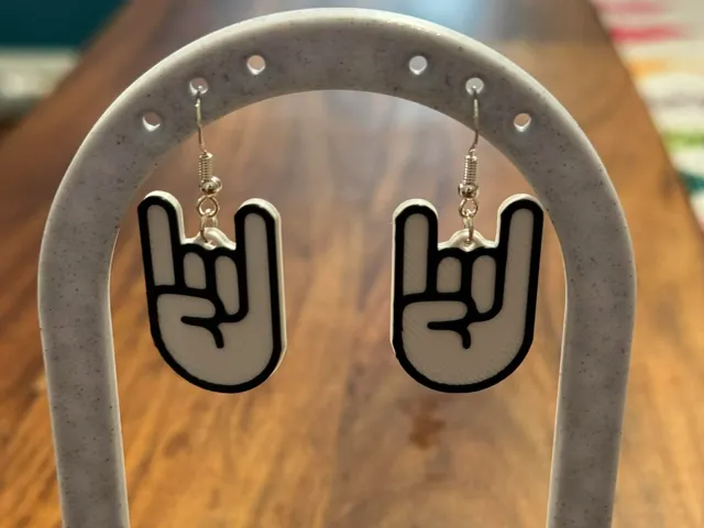Rock n roll dangle earrings
