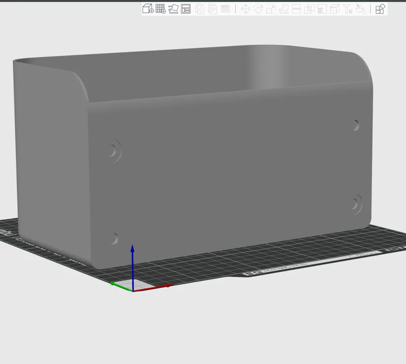 Bambu Poop Chute With Holes for different side magnets on back