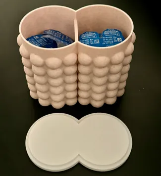Cute bubble contact lens bathroom organizer case