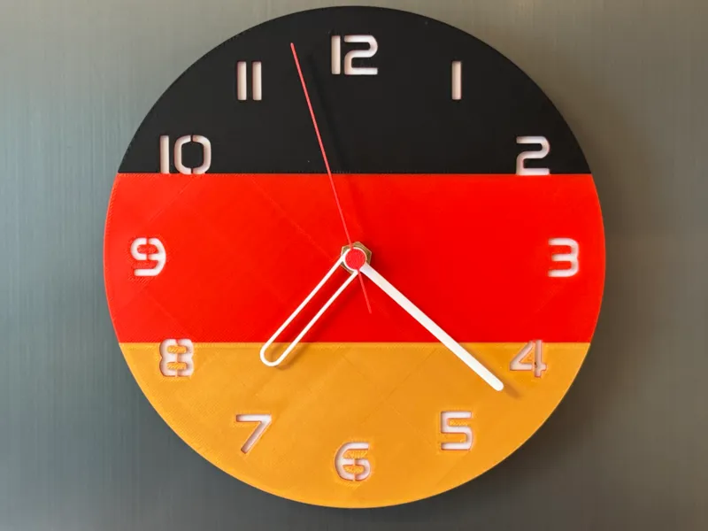 Wall / table clock flag Germany