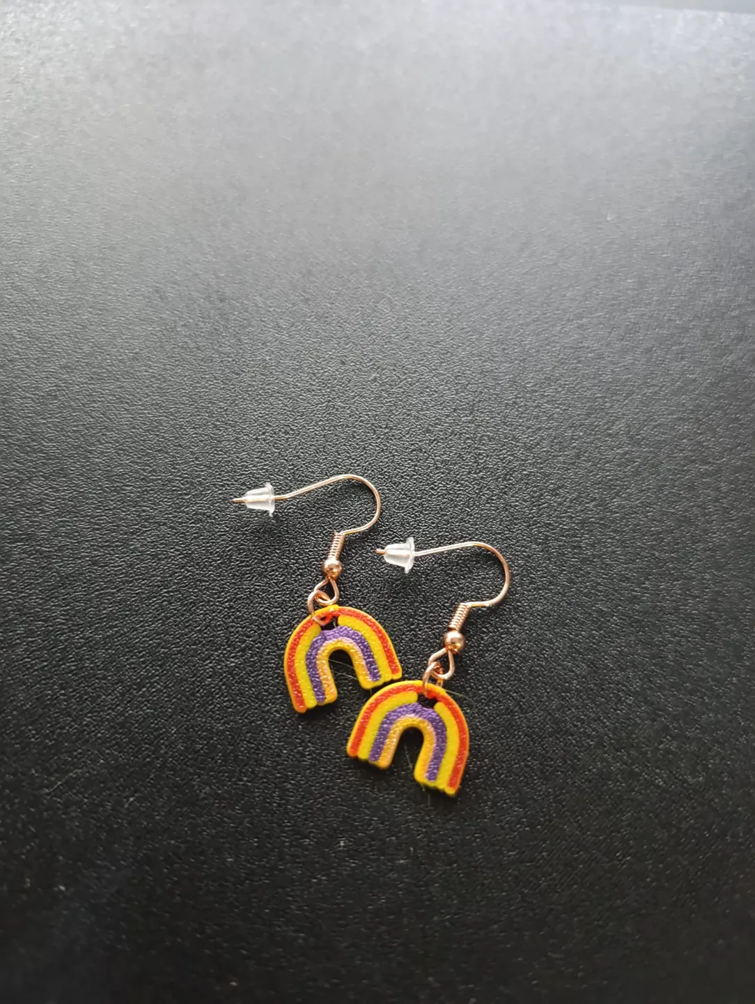 Pendientes de Arcoíris multicolor a doble cara view 3