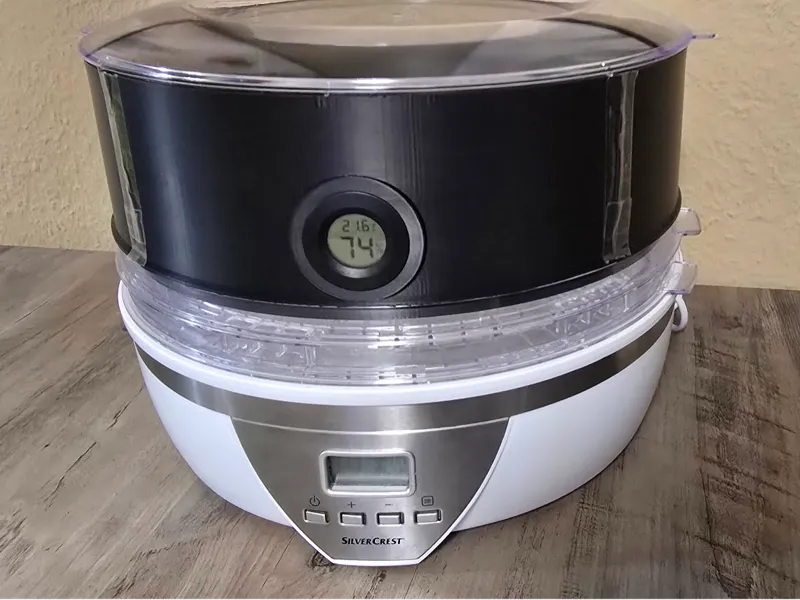 Extension for Silvercrest dehydrator with hygro