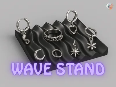 Wave jevelry stand
