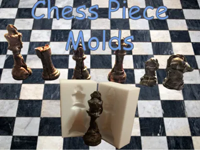 Chess Piece Molds (For 3D Printer Poop)