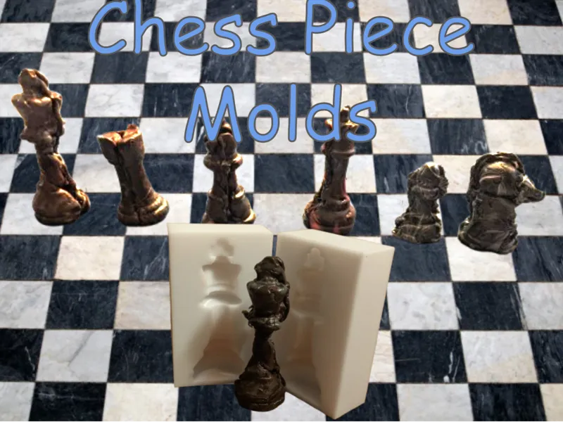 Chess Piece Molds (For 3D Printer Poop)