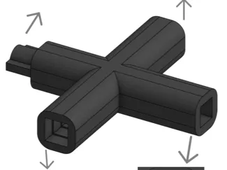 Universal 4-Way Utility Cross Key