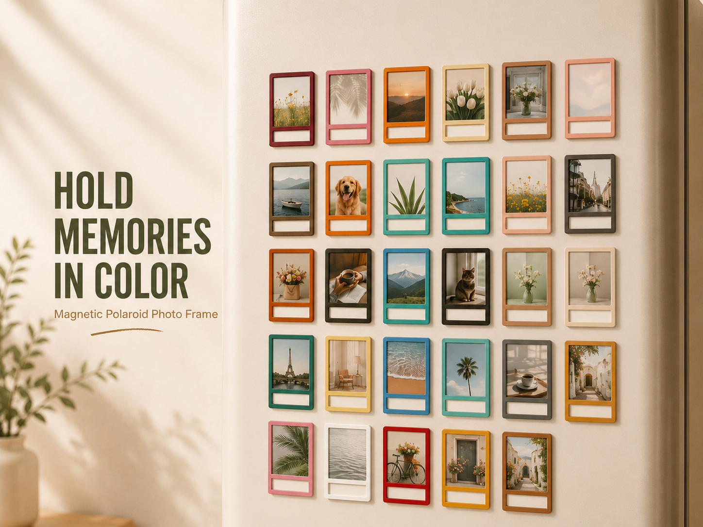 Magnetic Polaroid Photo Frame Refrigerator 100x60