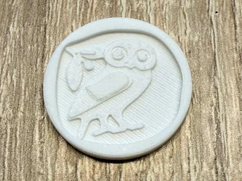 Einkaufswagen‑Münze „Eule von Athen“