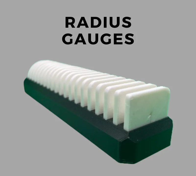 20-Piece Radius Gauges (1-20mm) with OrganizerBase