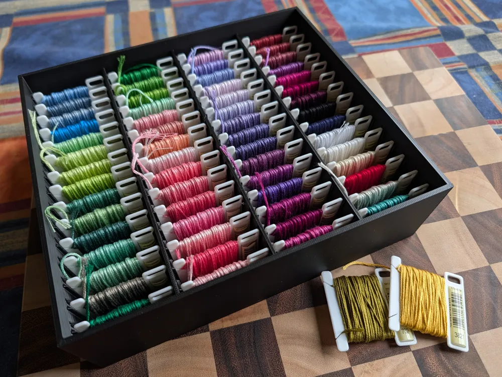 DMC Embroidery - Box & Bobbins - Free 3D Print Model - MakerWorld