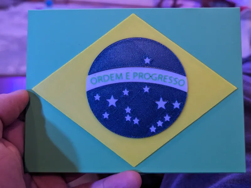 Brazilian Flag Magnet - Brasil Country display